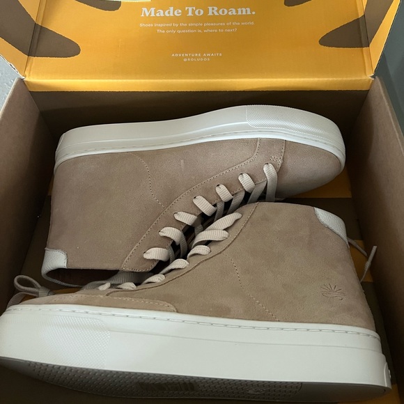Soludos Ibiza High Top Sneaker in Sand - Picture 7 of 7